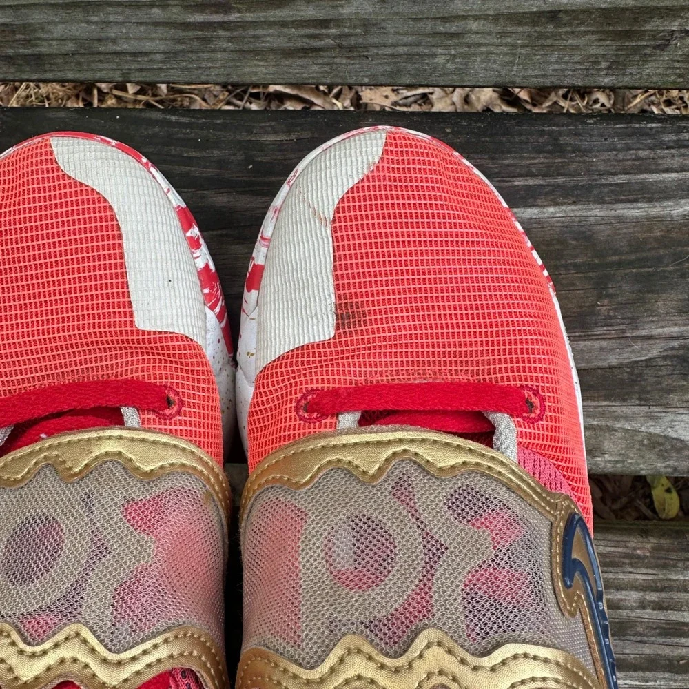 Nike KD Trey 5 X EP University Red Metallic Gold Basketball Shoe Sneakers Sz 9.5